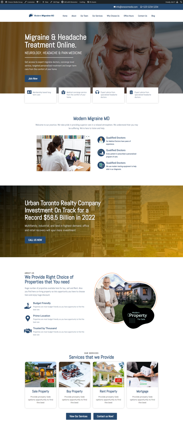 website development and designing